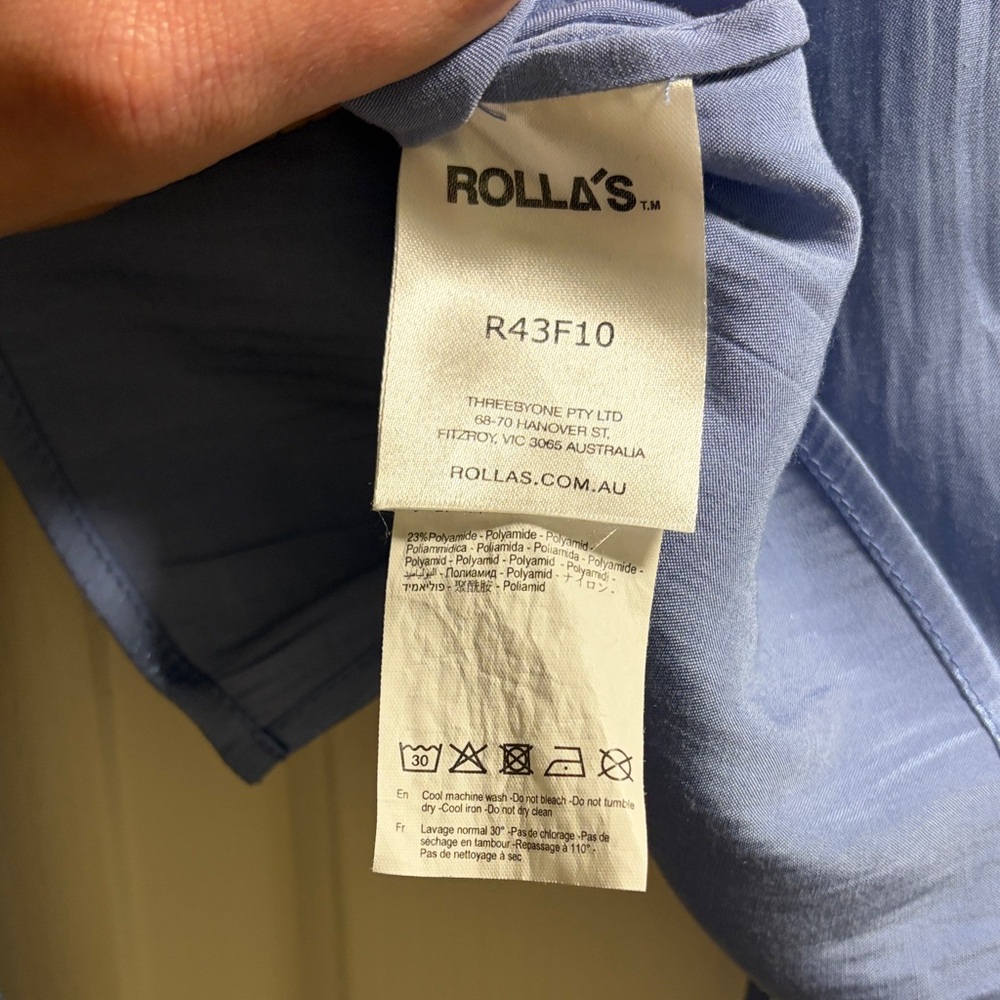 Rollas Rodeo Light Blue Wrap Top - Picture 5 of 5